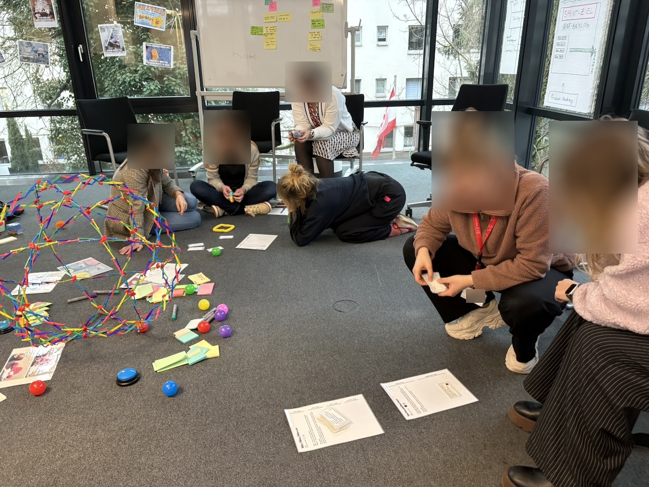 Participants in a hands-on training exercise